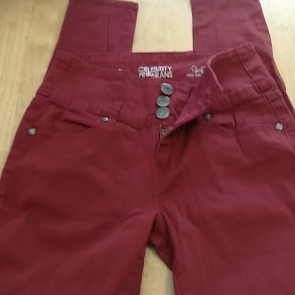 Celebrity Pink maroon jeans size 5